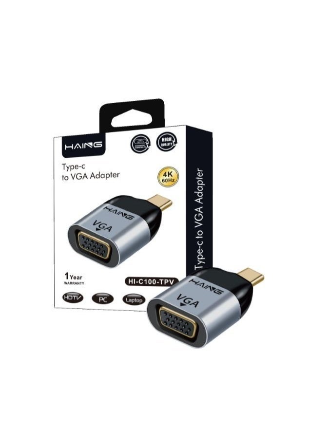 Haing Type-C To Cable Converter USB-C To VGA Adapter HI-C100-TPV - Image 1
